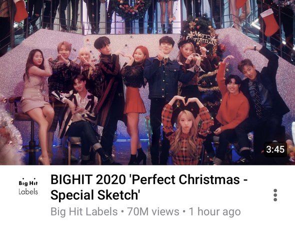 BigHit Family 2020 ‘Perfect Christmas - Special Sketch’ Music Video
