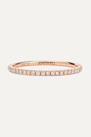 Rose gold 18-karat rose gold diamond ring | Anita Ko | NET-A-PORTER
