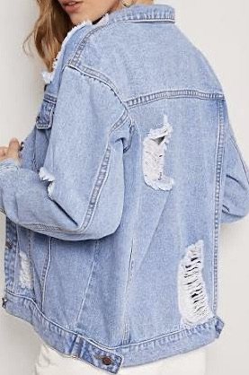 distressed jean jacket