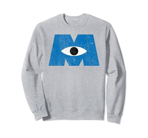 Disney Pixar Monsters Inc Eye Logo Graphic Sweatshirt - Zelit Novelty