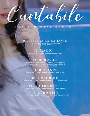 Cantabile Tracklist