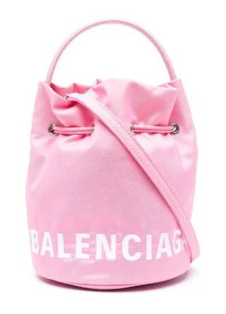 balenciaga pink bucket bag