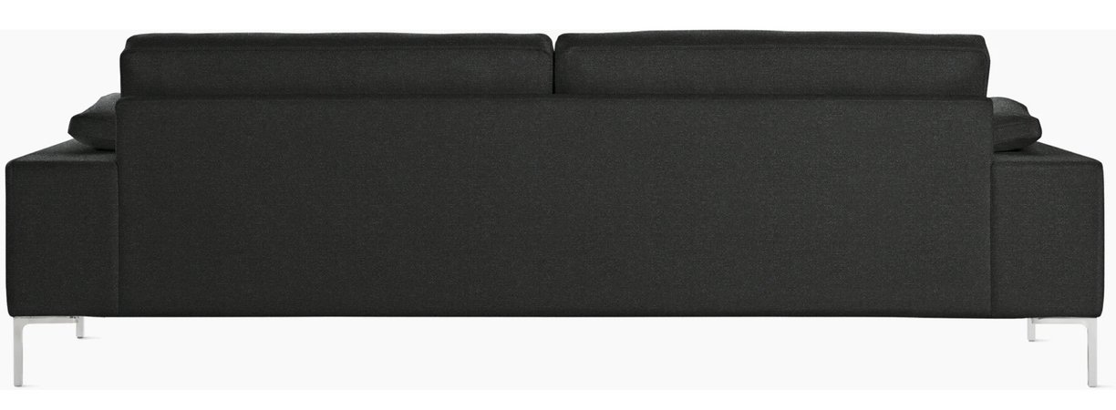 back of black couch