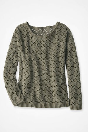Chenille Pointelle Pullover Sweater - Coldwater Creek