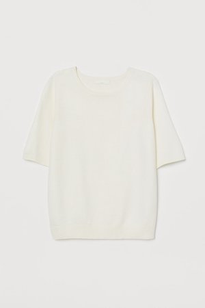 Fine-knit Sweater - Natural white - Ladies | H&M US