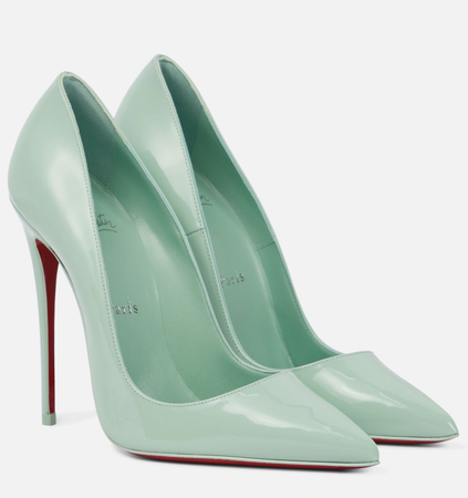 blue green high heels