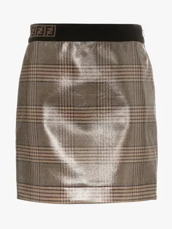 Fendi check mini skirt | Fitted Skirts | Browns
