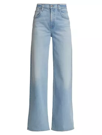 Shop Citizens of Humanity Loli High-Rise Stretch Wide-Leg Jeans | Saks Fifth Avenue