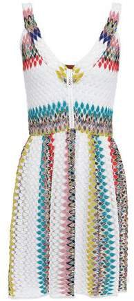 Mare Mare Striped Crochet-knit Mini Dress