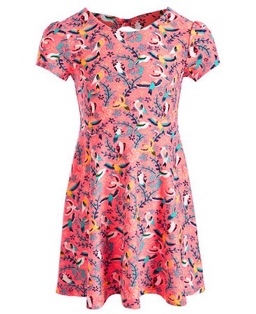 Epic Threads Toddler Girls Birds-Print Bow-Back Dress, Created for Macy's & Reviews - Dresses - Kids - Macy's