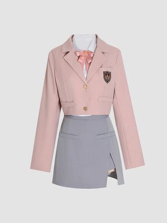 pink school uniform