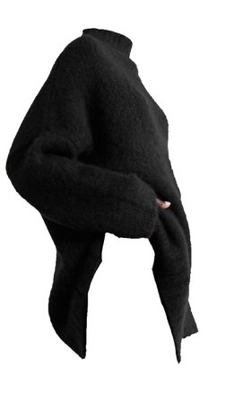 oversized black turtleneck jumper