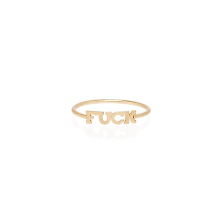 Zoë Chicco – Zoë Chicco 14kt Gold Itty Bitty FUCK Ring
