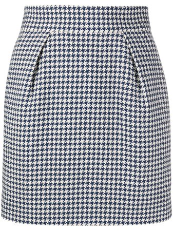 Alexandre Vauthier Houndstooth Patterned High-Waisted Skirt Ss20 | Farfetch.com