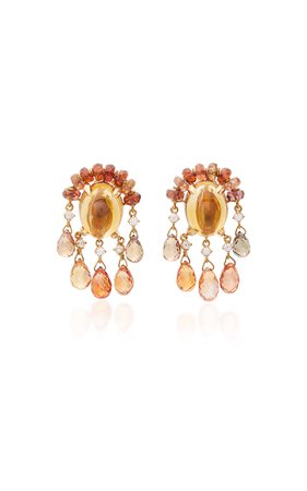 Lily 18K Gold And Multi-Stone Earrings by Gioia | Moda Operandi
