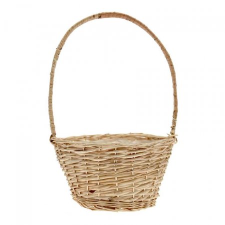 White Unpeeled Basket | Easy Florist Supplies