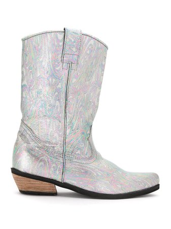 Amapô Holographic Leather Boots - Farfetch