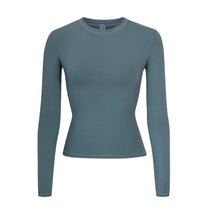 Cotton Jersey Long Sleeve T-Shirt - Kyanite | SKIMS