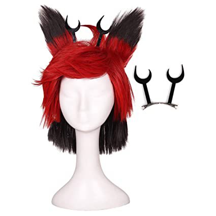 Black and Red wig & horn