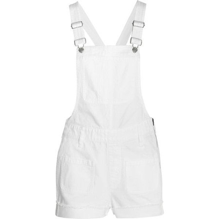 White Overall Shorts