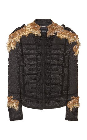 Embellished Jacquard Organza Jacket by Dolce & Gabbana | Moda Operandi