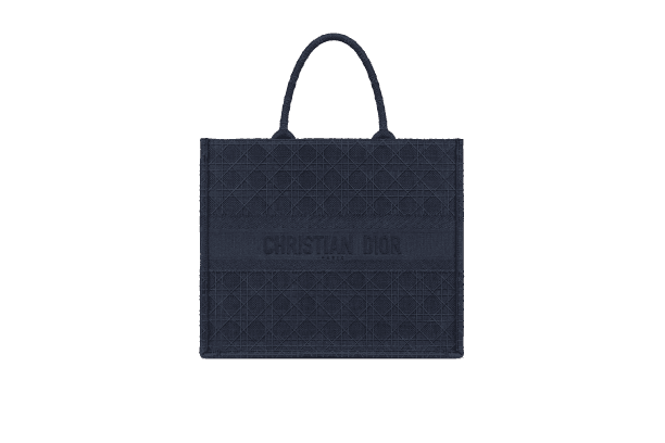 DIOR BOOK TOTE Blue Cannage Embroidery
