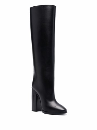 Saint Laurent knee-length leather boots - FARFETCH