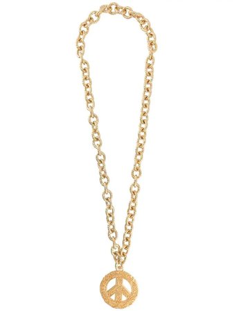 Moschino Peace Sign Chain - Gold