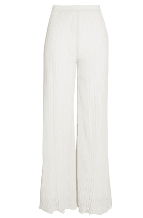 MISSONI Ribbed cotton-blend wide-leg pants