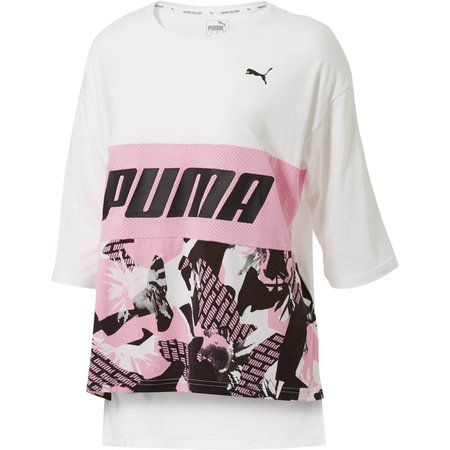 Modern Sports Boyfriend Tee | Puma White-Pale Pink | PUMA T-Shirts | PUMA United States