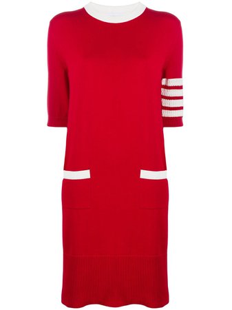Shop Thom Browne Hector motif jumper dress with Express Delivery - FARFETCH