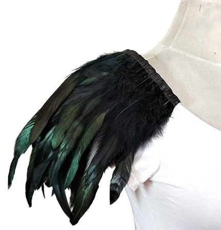 L'vow Natural Real Feather Epaulet Shrug Shoulder Strap Halloween Costumes Pack of 2 (Acid blue): Amazon.ca: Clothing & Accessories