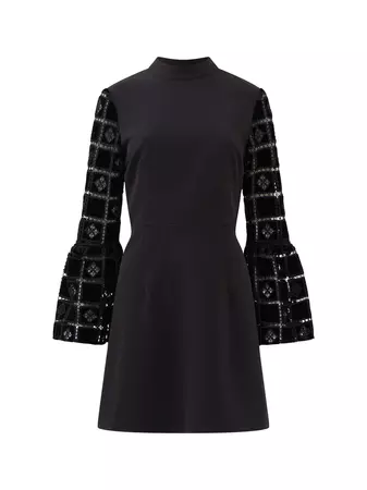 Garnet Velvet Lace Mini Dress Blackout | French Connection US
