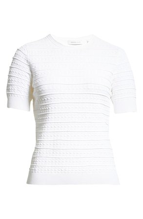Rebecca Taylor Tech Lace Short Sleeve Sweater | Nordstrom