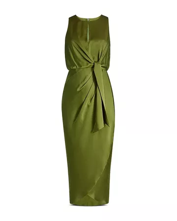 Ted Baker Pohshan Keyhole Wrap Midi Dress | Bloomingdale's green