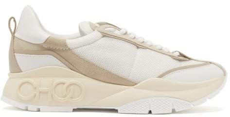 Raine Suede And Mesh Trainers - Womens - White