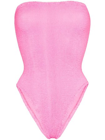 Shop Hunza G Audrey strapless swimsuit with Express Delivery - FARFETCH