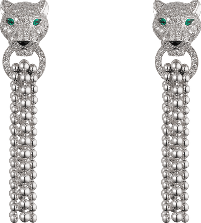 CRN8515073 - Panthère de Cartier earrings - White gold, emeralds, diamonds, onyx - Cartier