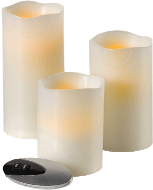 Loft Living Flameless Pillar Candles with Remote (Set of 3) | Decorist
