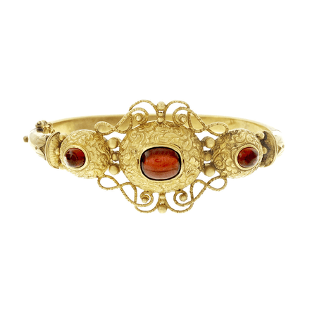 Garnet gold antique bracelet