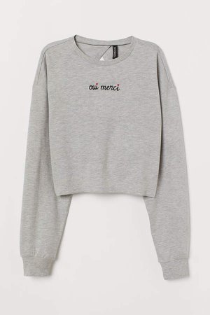 Short Sweatshirt - Gray