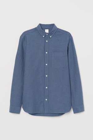 Regular Fit Oxford Shirt - Blue - Men | H&M US