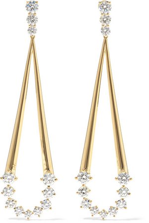 Melissa Kaye | Aria Jane 18-karat gold diamond earrings | NET-A-PORTER.COM