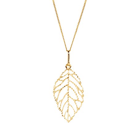 golden leaf necklace