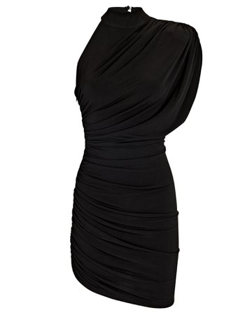 Retrofête Lisa Draped Asymmetrical Mini Dress | INTERMIX®