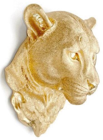 gold lion head