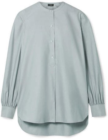 Cotton-twill Shirt - Gray green