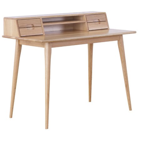 Temple & Webster Oscar Scandinavian Style Oak Desk & Reviews