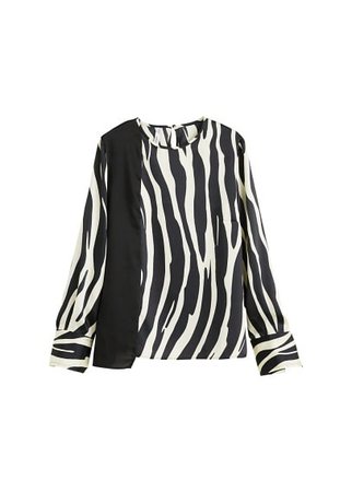MANGO Zebra print blouse