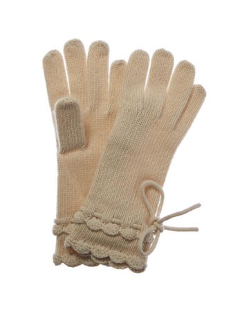 Portolano Womens Yogi Ivory Cashmere Gloves 790073274513 | eBay